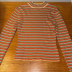Arizona Jean Company Multicolor Striped Turtleneck Sweater